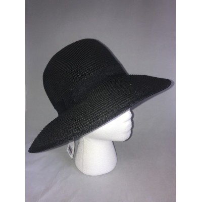August Hat Co. 's Packable Summer Fedora Hat Black Adjustable New 766288007284 eb-04645886